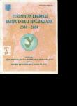 Pendapatan Regional Kabupaten Hulu Sungai Selatan 2000-2004